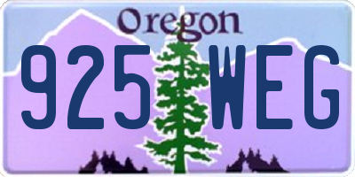 OR license plate 925WEG