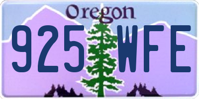 OR license plate 925WFE