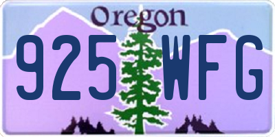 OR license plate 925WFG