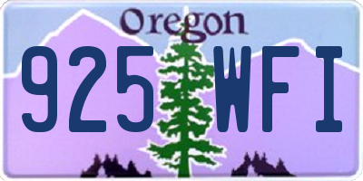 OR license plate 925WFI