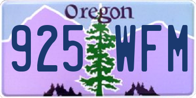 OR license plate 925WFM