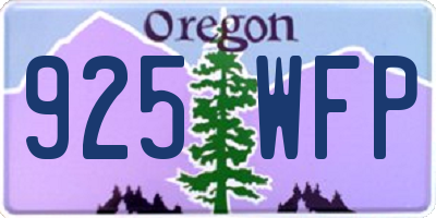 OR license plate 925WFP