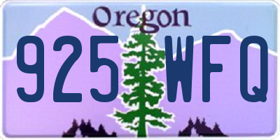 OR license plate 925WFQ