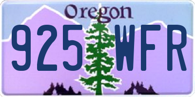 OR license plate 925WFR