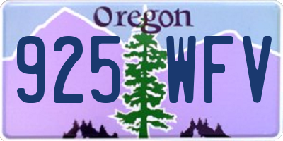 OR license plate 925WFV