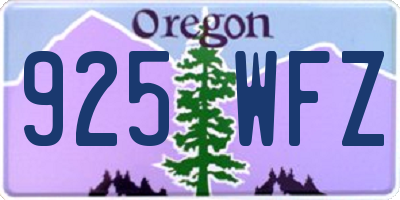 OR license plate 925WFZ