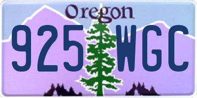 OR license plate 925WGC