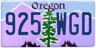 OR license plate 925WGD