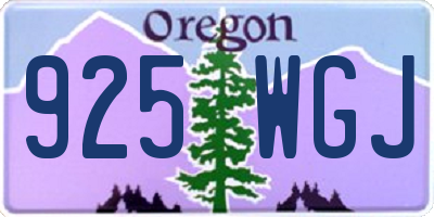 OR license plate 925WGJ