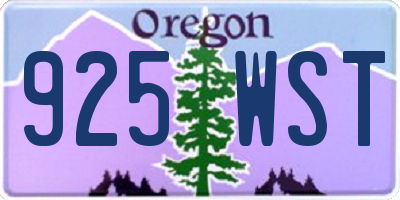 OR license plate 925WST