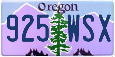 OR license plate 925WSX