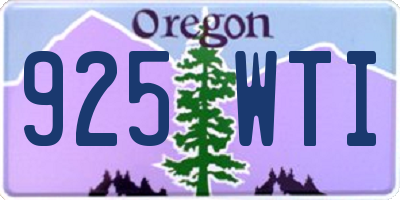 OR license plate 925WTI