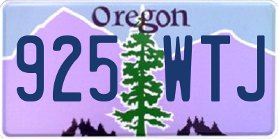 OR license plate 925WTJ