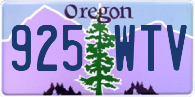 OR license plate 925WTV