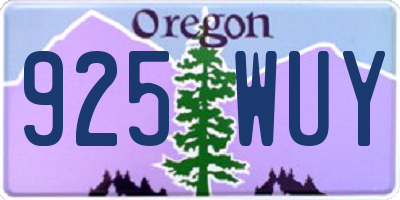 OR license plate 925WUY