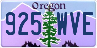 OR license plate 925WVE