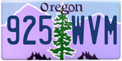 OR license plate 925WVM