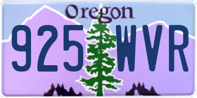 OR license plate 925WVR