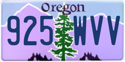 OR license plate 925WVV