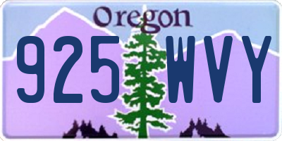 OR license plate 925WVY