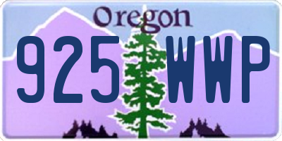 OR license plate 925WWP