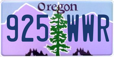OR license plate 925WWR