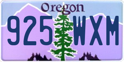 OR license plate 925WXM