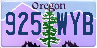 OR license plate 925WYB