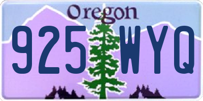 OR license plate 925WYQ