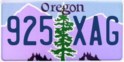 OR license plate 925XAG