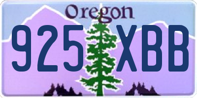 OR license plate 925XBB