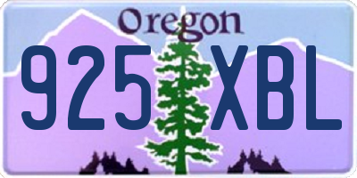 OR license plate 925XBL