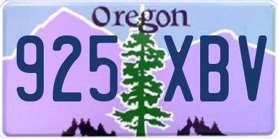 OR license plate 925XBV