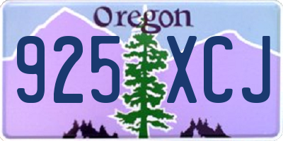 OR license plate 925XCJ