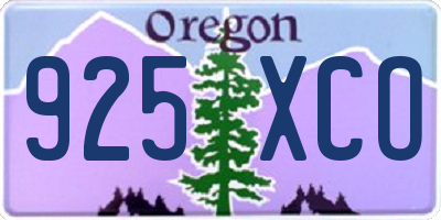 OR license plate 925XCO