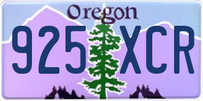 OR license plate 925XCR