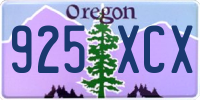 OR license plate 925XCX