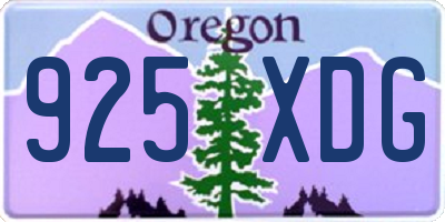 OR license plate 925XDG