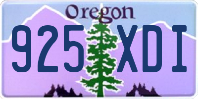 OR license plate 925XDI