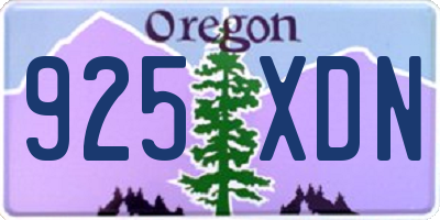 OR license plate 925XDN