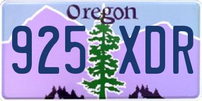 OR license plate 925XDR