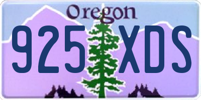 OR license plate 925XDS