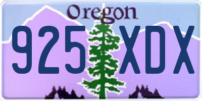 OR license plate 925XDX