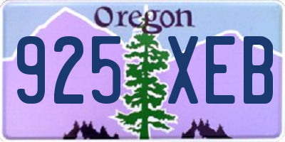 OR license plate 925XEB