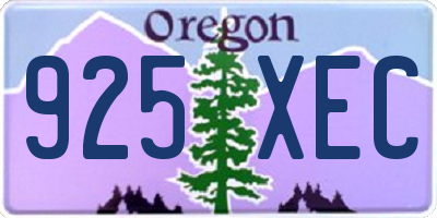 OR license plate 925XEC