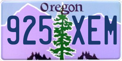 OR license plate 925XEM