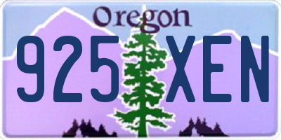 OR license plate 925XEN