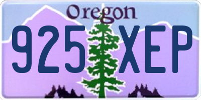 OR license plate 925XEP