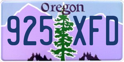 OR license plate 925XFD