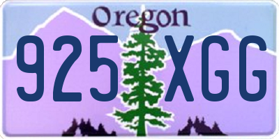 OR license plate 925XGG